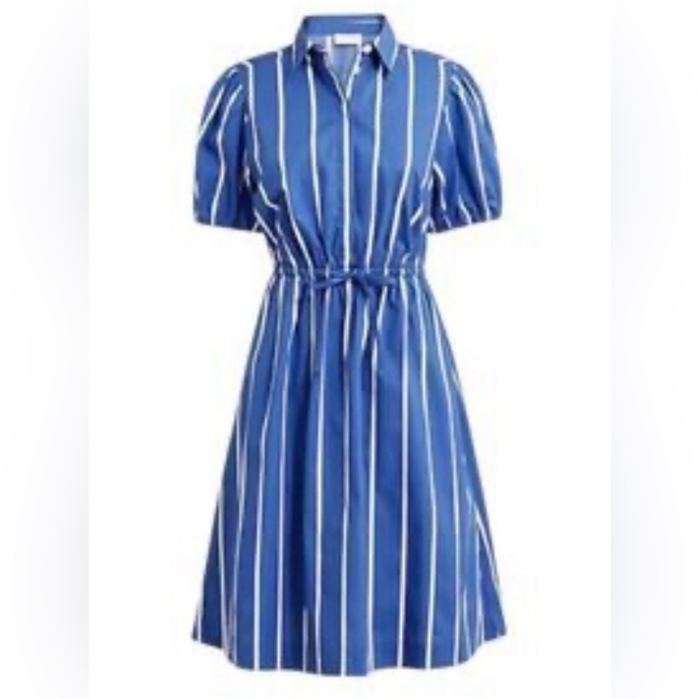 J. Crew Blue and White Striped Mini Dress